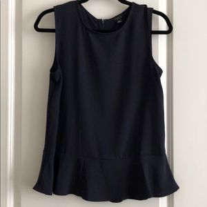 Ann Taylor peplum sleeveless blouse
